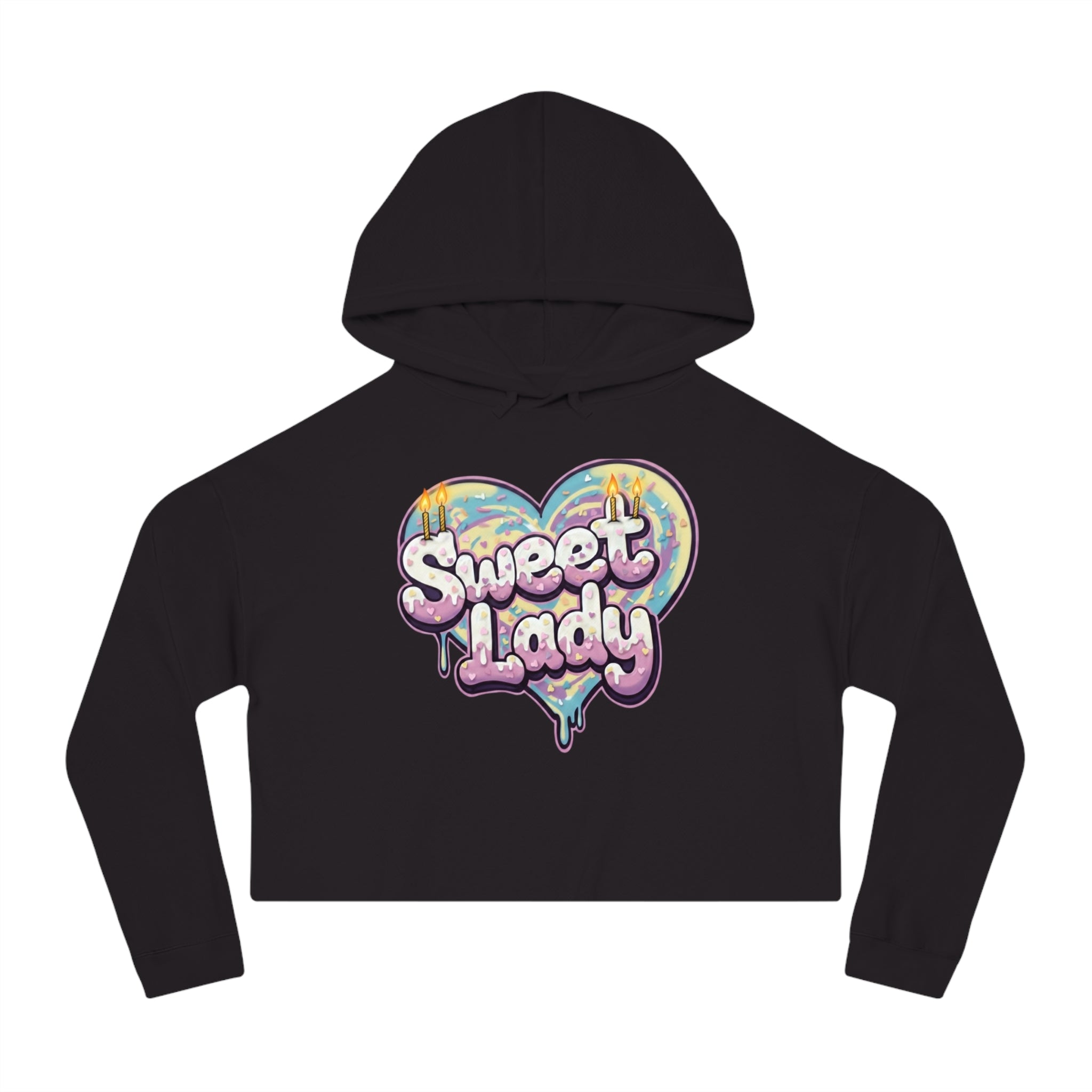 Sweet Lady Cake Cropped Hoodie
