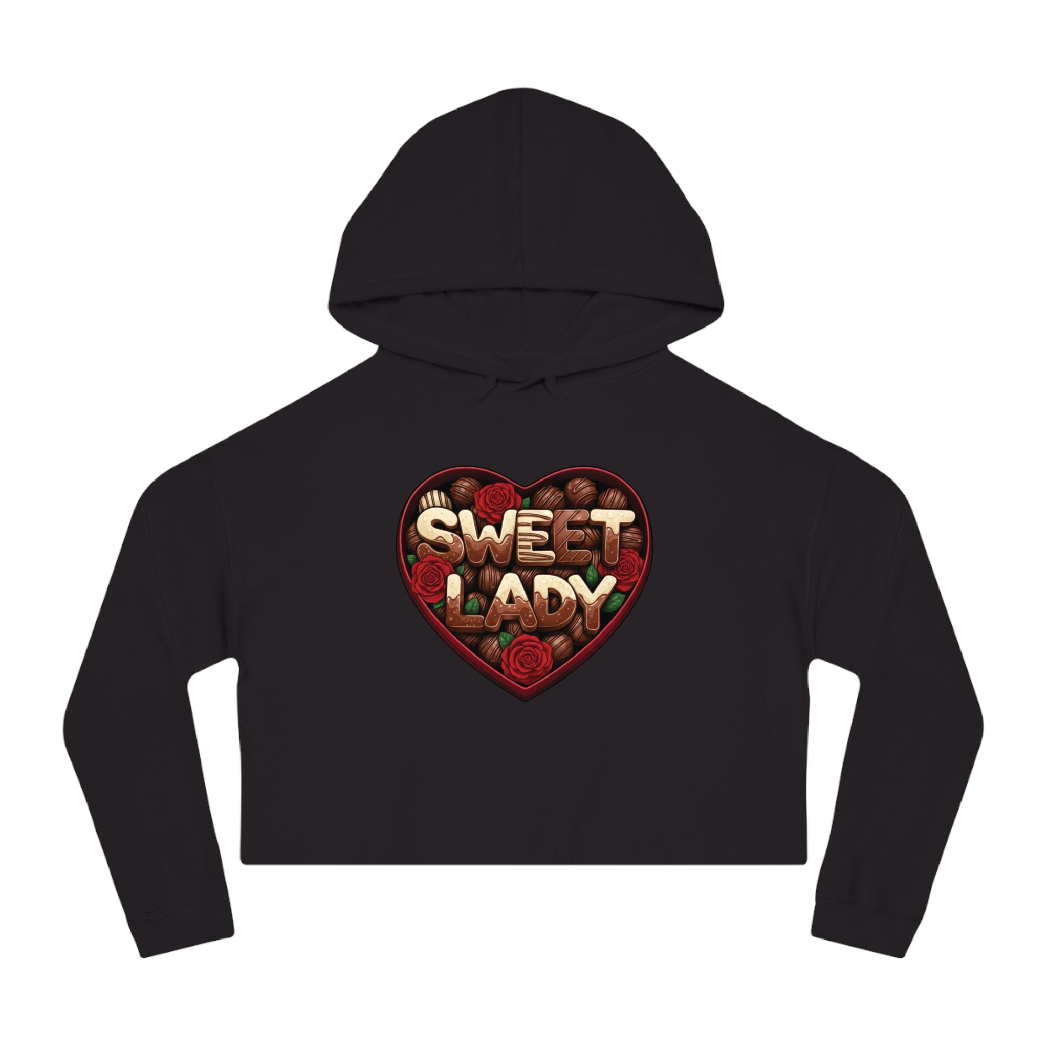 Sweet Lady Chocolate Cropped Hoodie