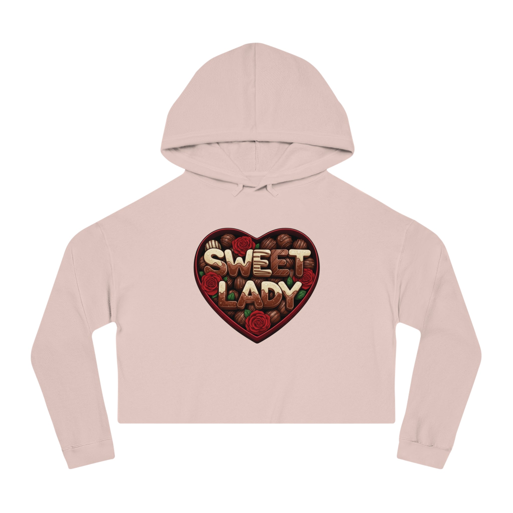 Sweet Lady Chocolate Cropped Hoodie