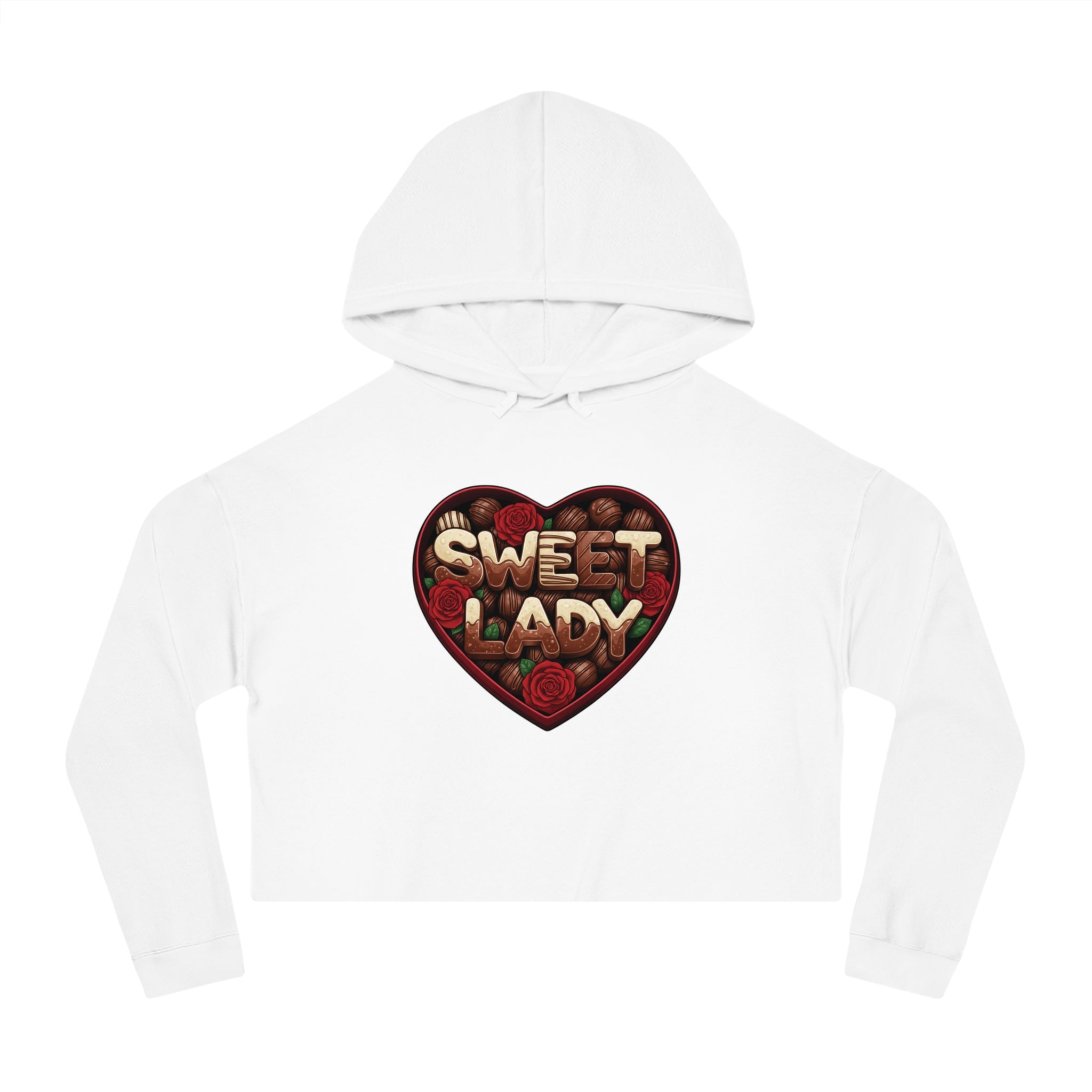 Sweet Lady Chocolate Cropped Hoodie
