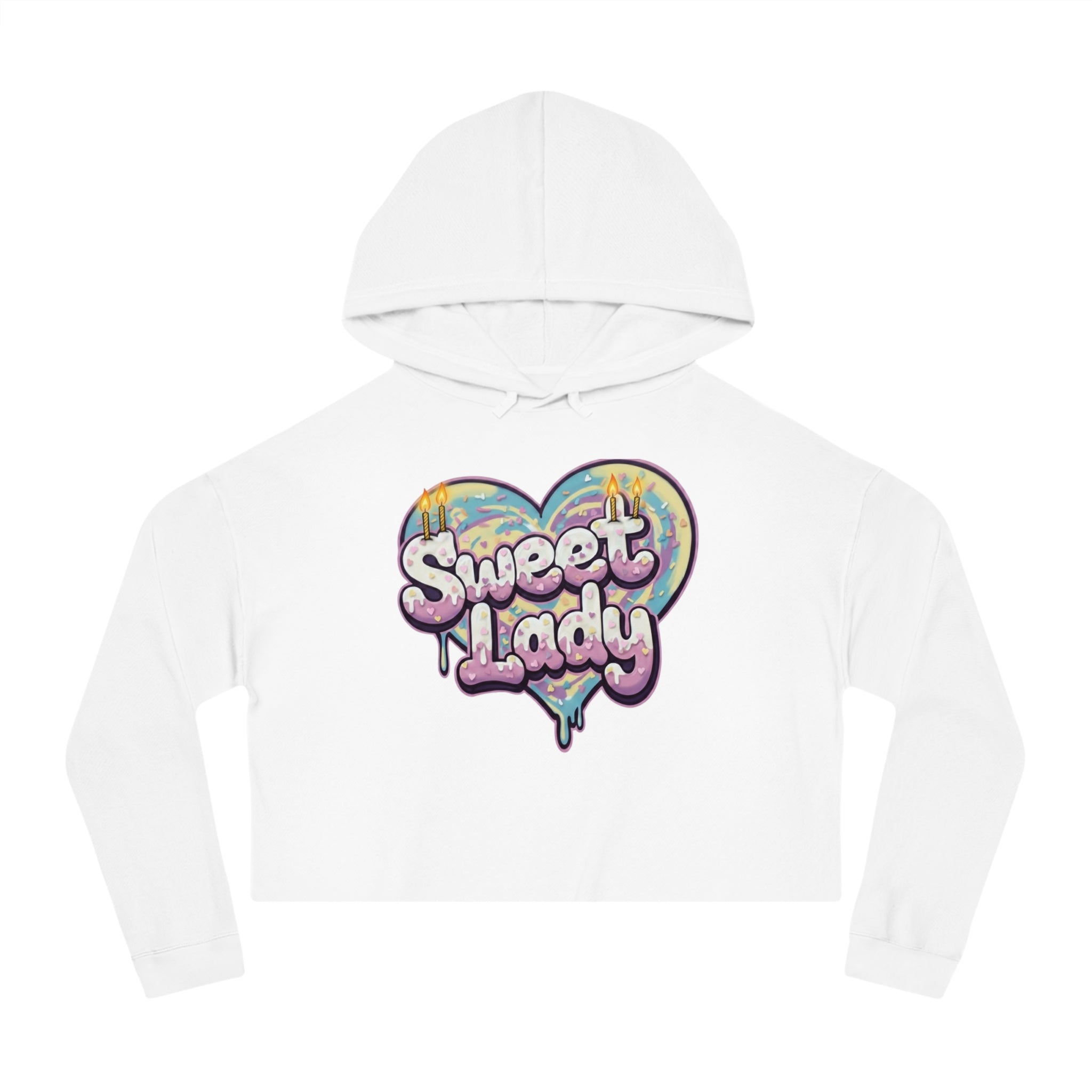 Sweet Lady Cake Cropped Hoodie